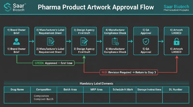 Pharmaceutical Artwork Approval Flowchart
