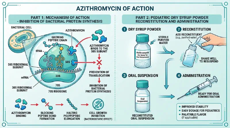Mechanism of Action: Azithromycin & Reconstitution Guide