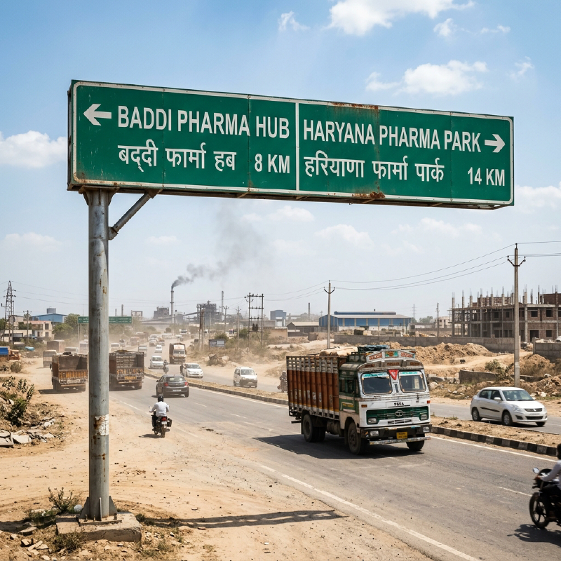 Baddi Haryana Signpost.Png