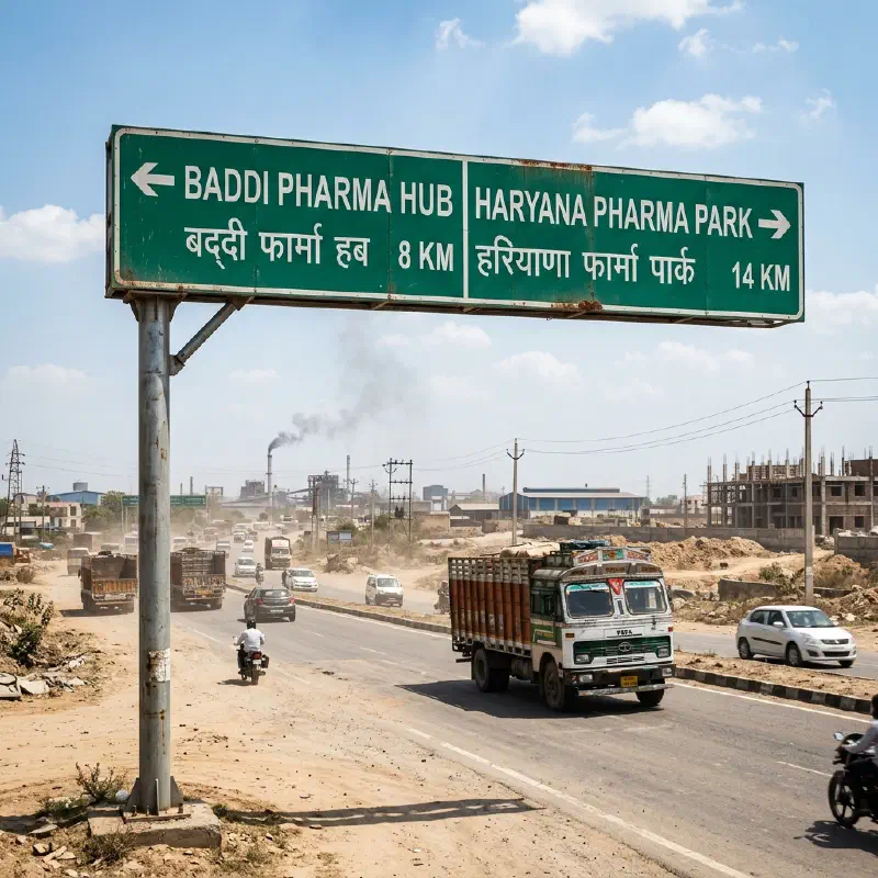 Baddi Haryana Signpost.Png