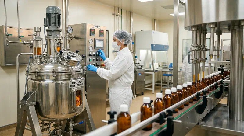 Oral Syrup Manufacturing Cleanroom Jacketed Vessel