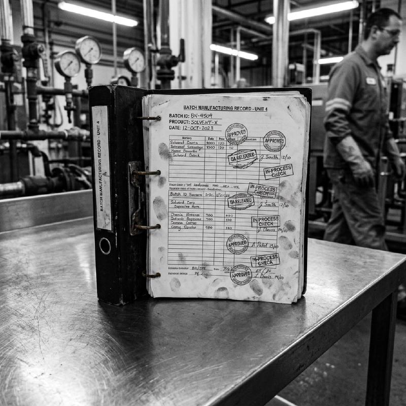 Batch Manufacturing Record BMR Production Documentation