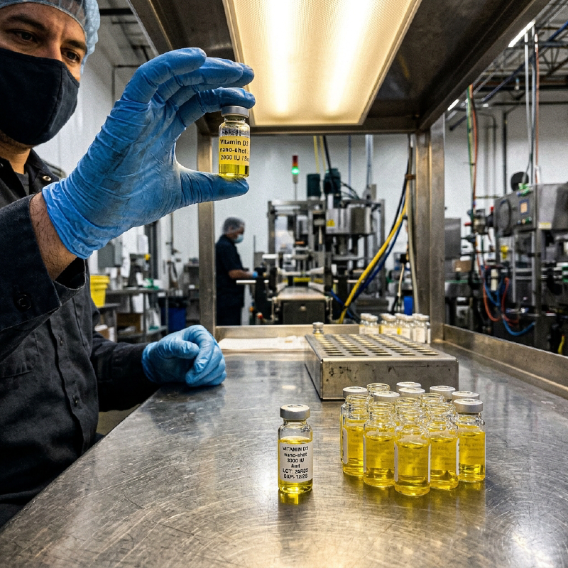 Vitamin D3 Nano-Shot Manufacturing